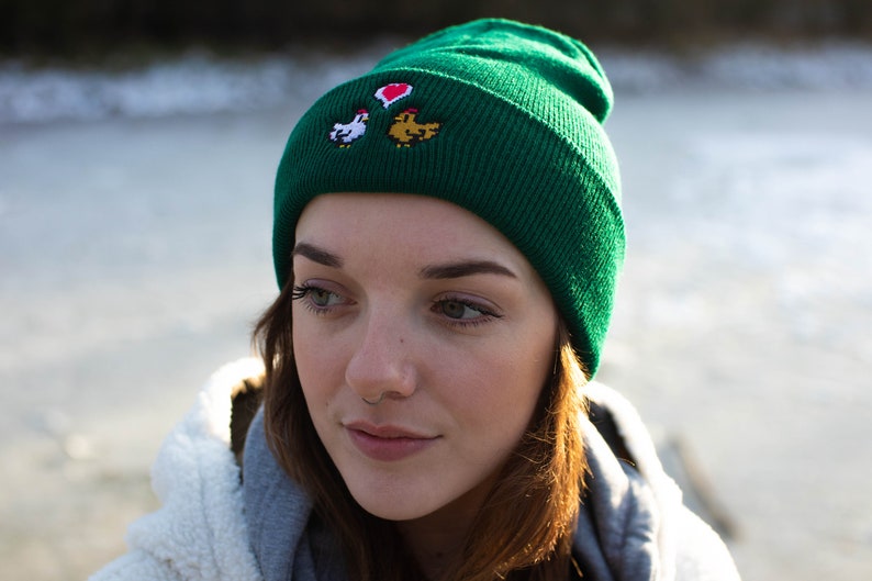 Stardew Valley Inspired Chicken Love Cuffed Beanie Etsy Australia