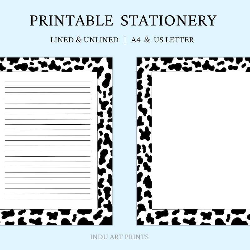 Cow Print Letter Etsy