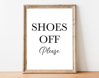 Autocollant Mural Phrase « Enlevez Vos Chaussures Et Restez Un Moment » 30x30cm Blanc