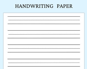 hand writing paper for sale Handwriting Practice Paper Printable, Kids Writing Sheet, Kindergarten Lined Page, Portrait and Landscape, US Letter Size DIGITAL DOWNLOAD