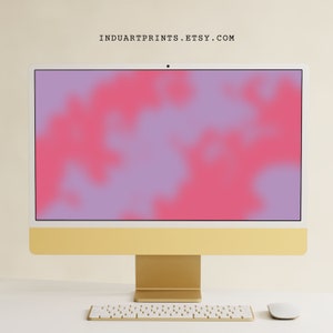 Pink Lilac Gradient Desktop Wallpaper, Colorful Backgrounds, iMac Windows Screensaver, Abstract Designs, Cute Minimal Art, Digital Download