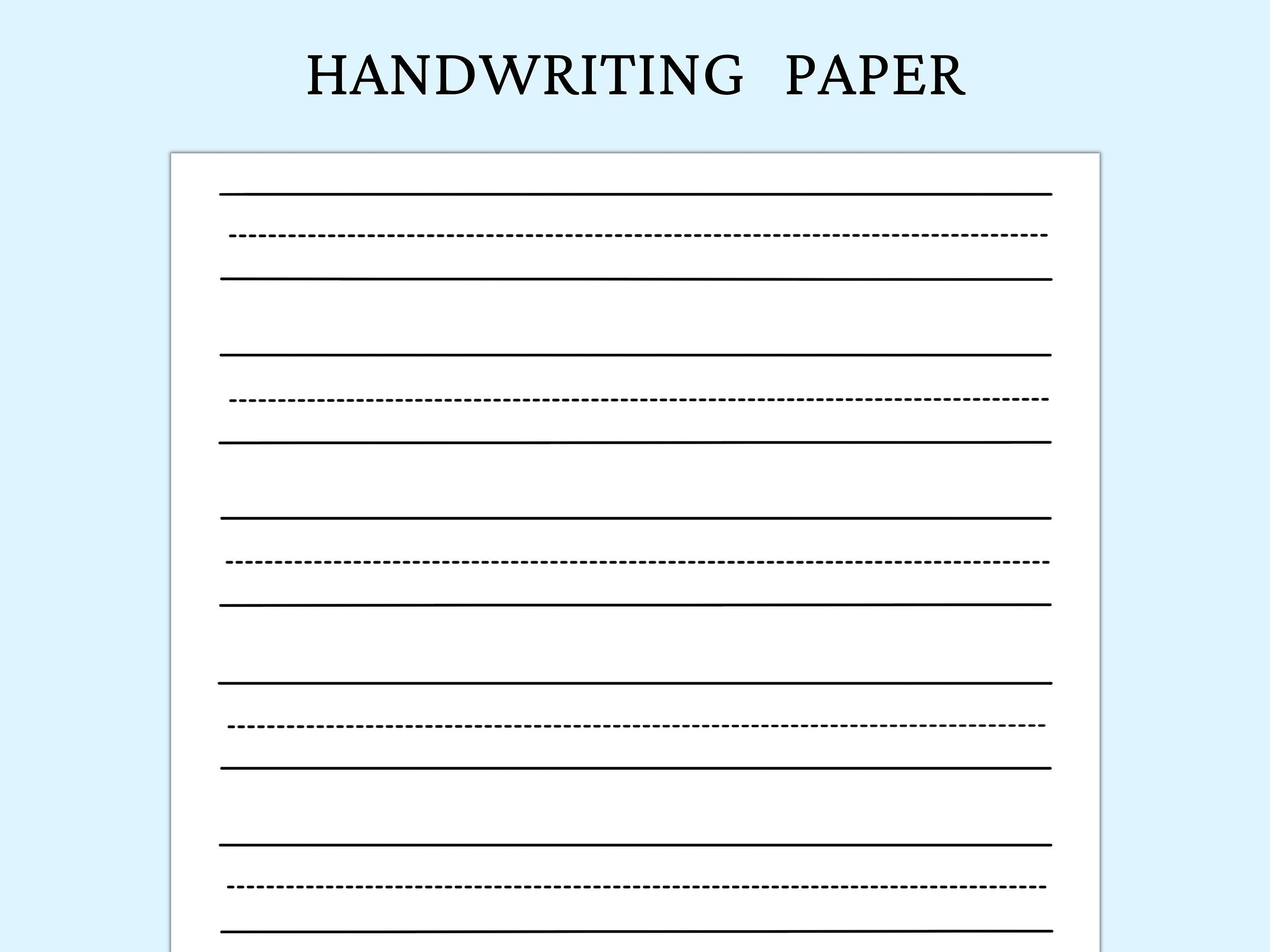 Preschool Handwriting Paper - Writing Paper for Kids 30 sheets Portrait  Paper