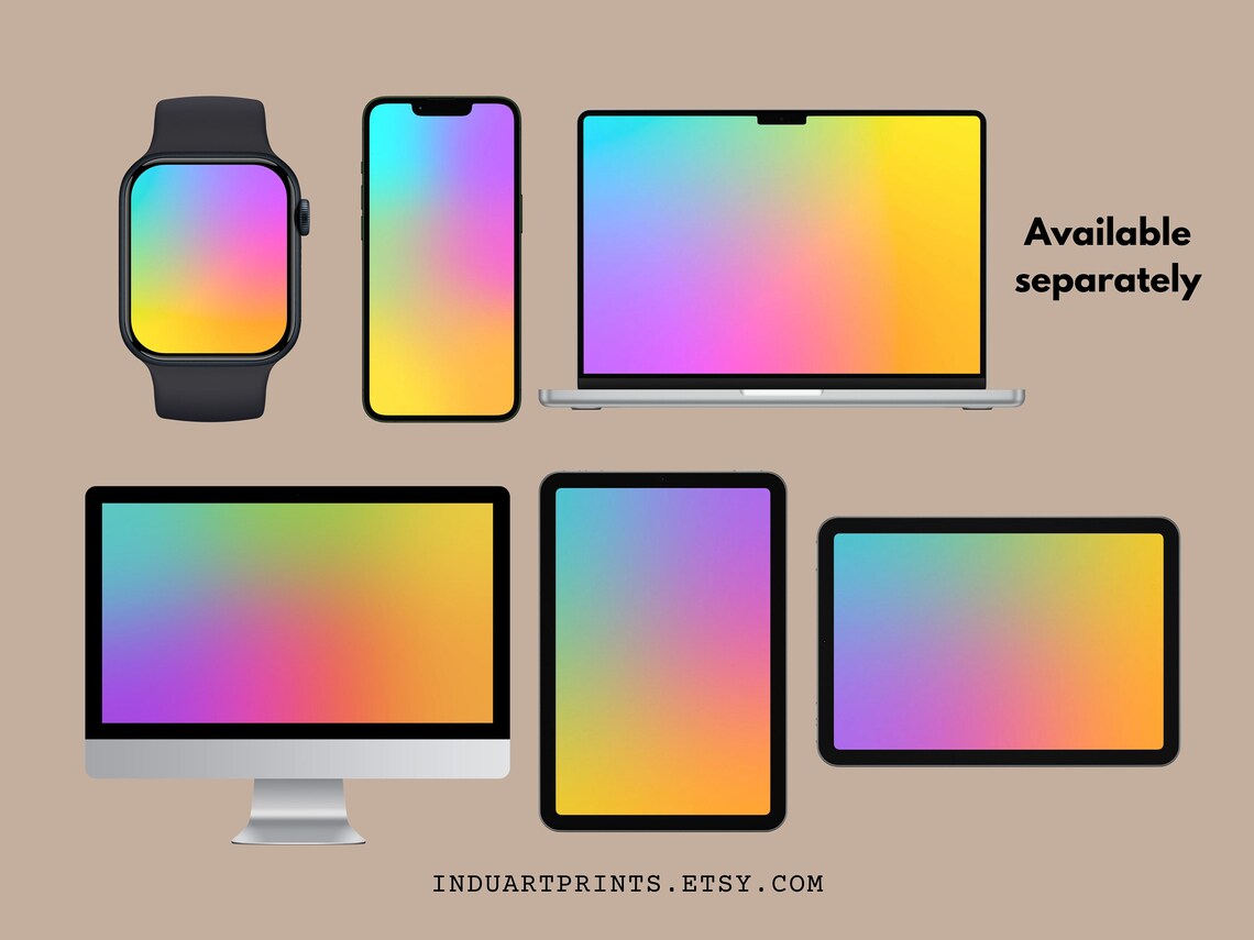 Rainbow Gradient Desktop Wallpaper, Colorful Backgrounds, Mac Windows ...