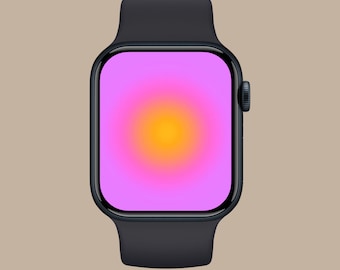 Aura Gradient Apple Watch Wallpaper, Colorful Smartwatch Background, Aesthetic Minimal Design, Bright Trendy Lockscreen, Cute Abstract Art