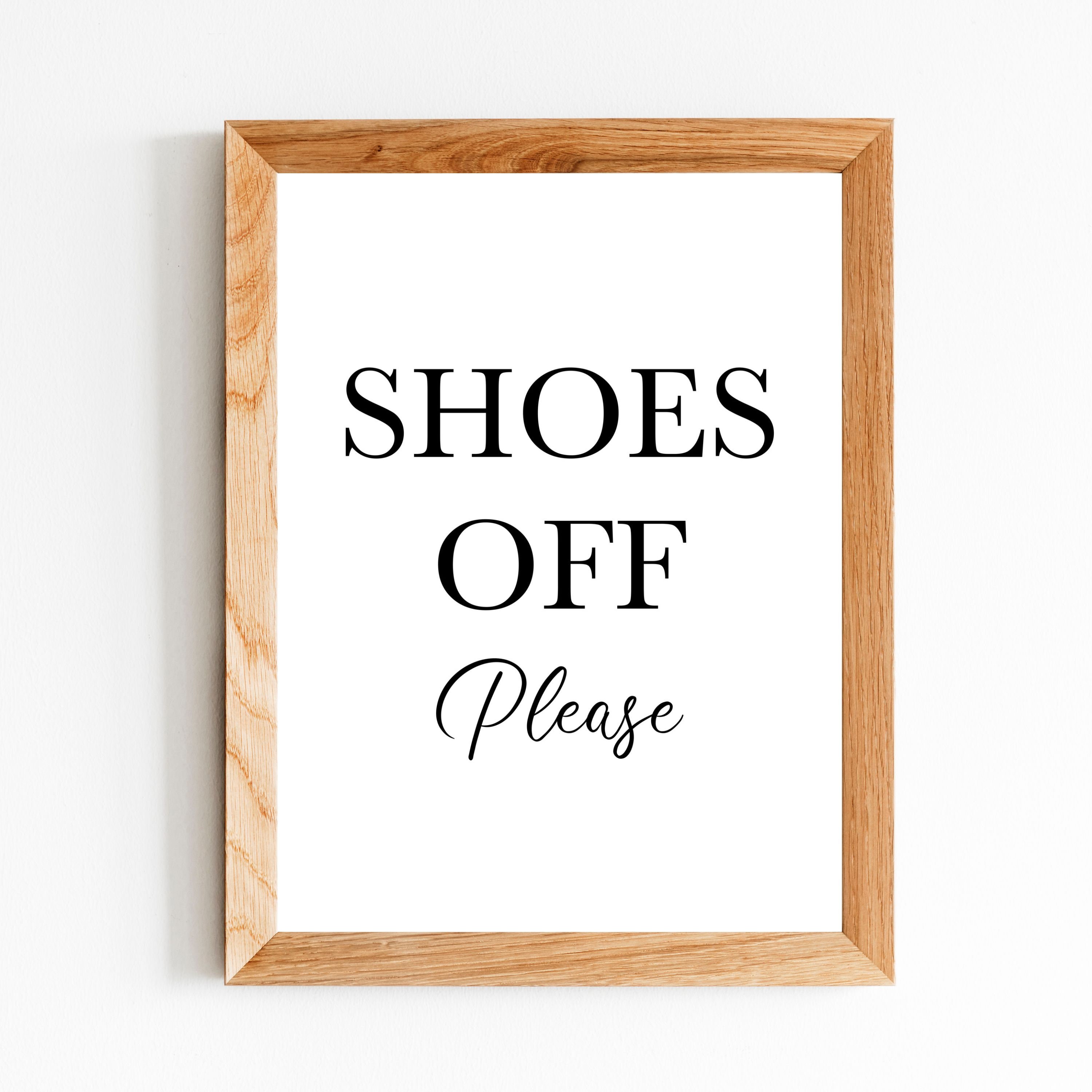 Shoes off Please Printable, Remove Shoes Print Home Decor, Shoe Free ...