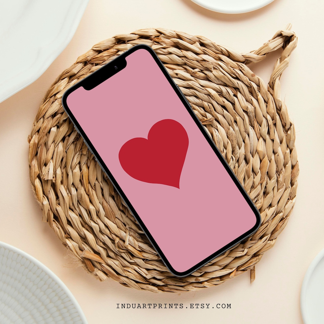 Heart Phone Wallpaper, Red and Pink iPhone Background, Valentines Day ...