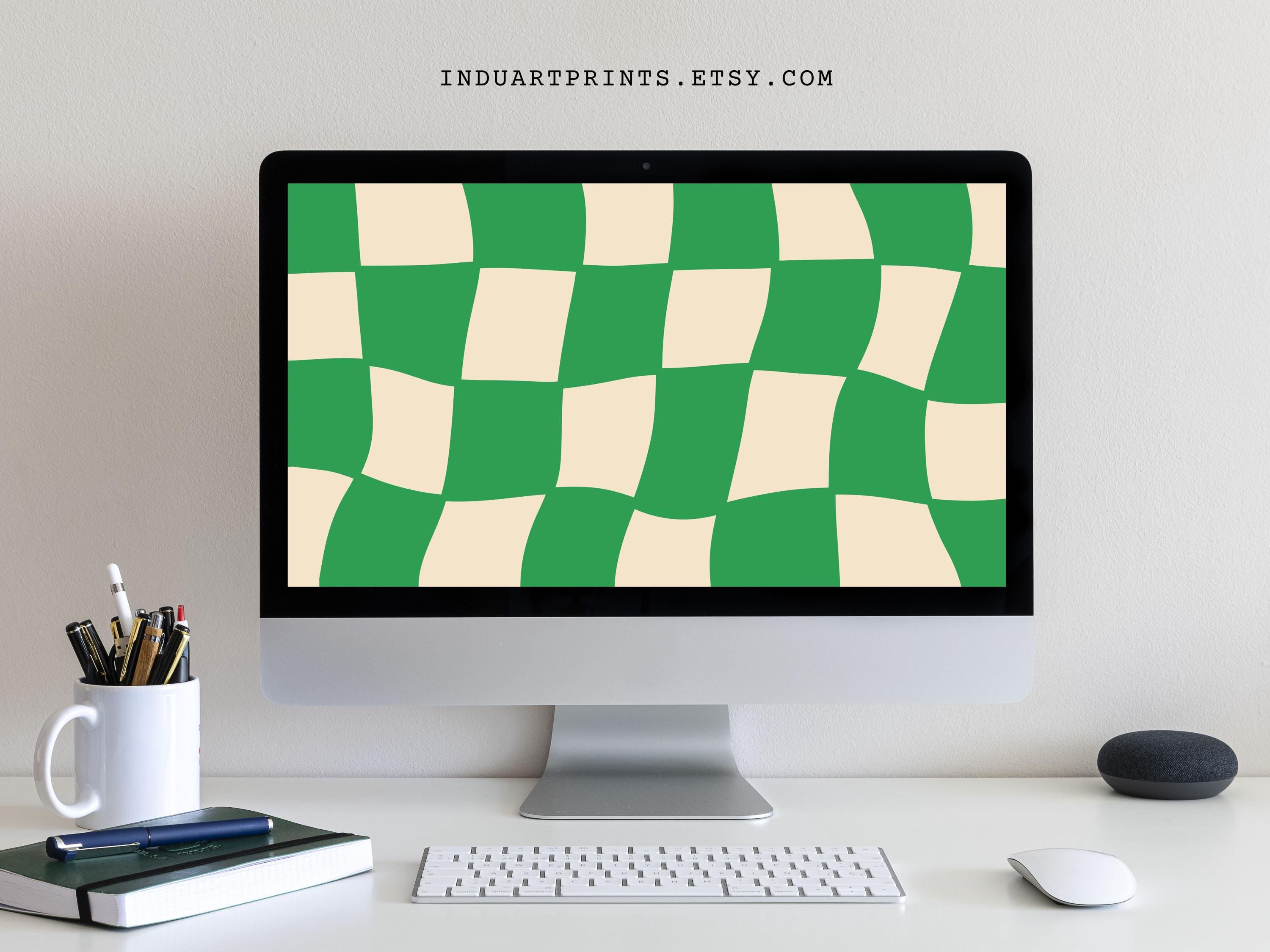 Checkered Desktop Wallpaper, Geometric Pattern Background, Abstract ...