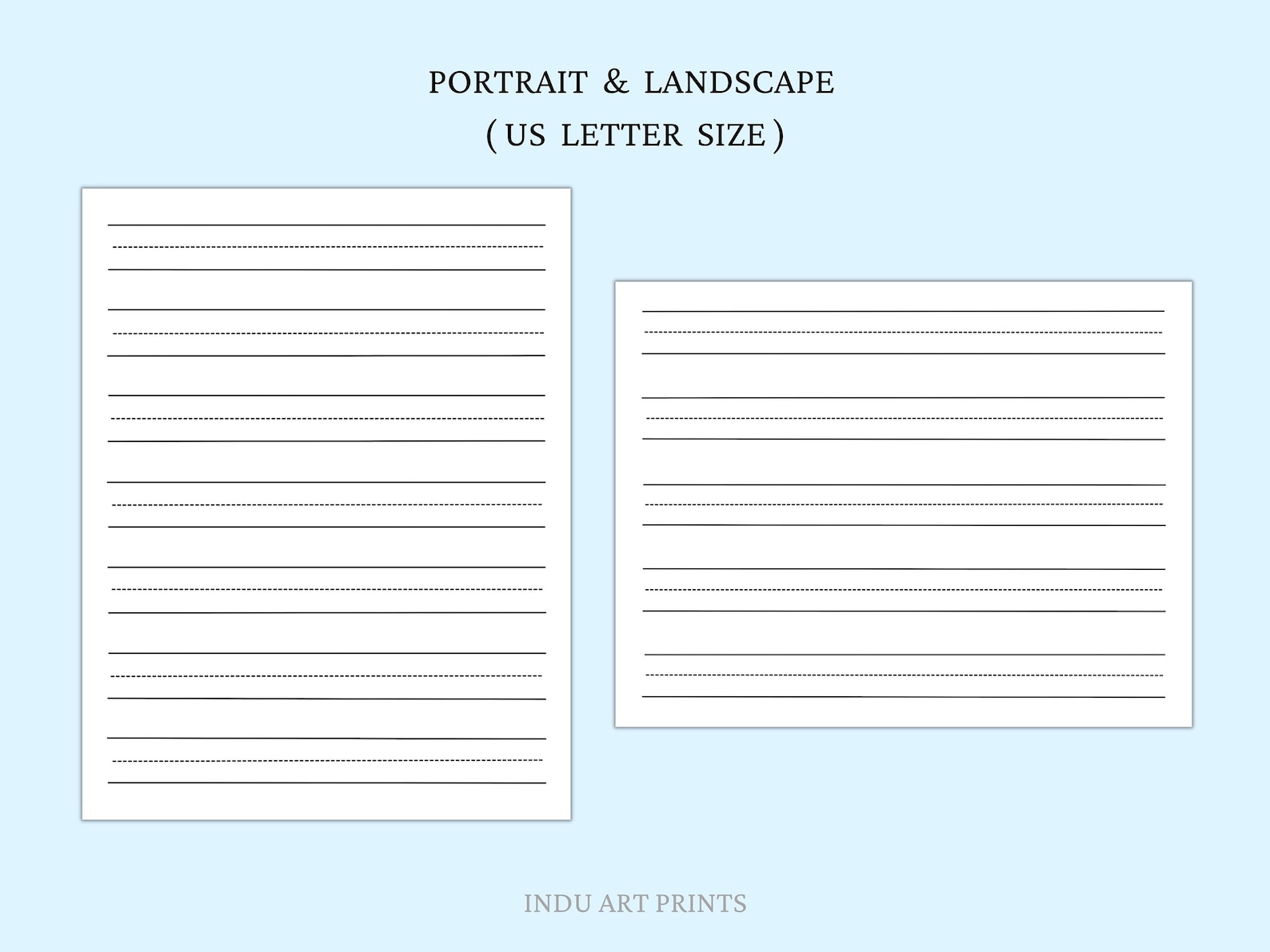 Handwriting Practice Paper Printable Kids Writing Sheet Etsy