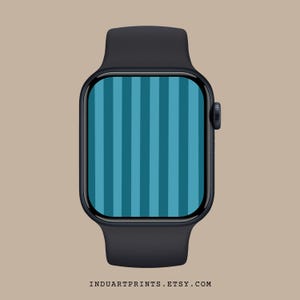 Sfondo per smartwatch con motivo a strisce blu, sfondo astratto per il quadrante dell'Apple Watch, schermata di blocco estetica minimale, screensaver Shades of Blue