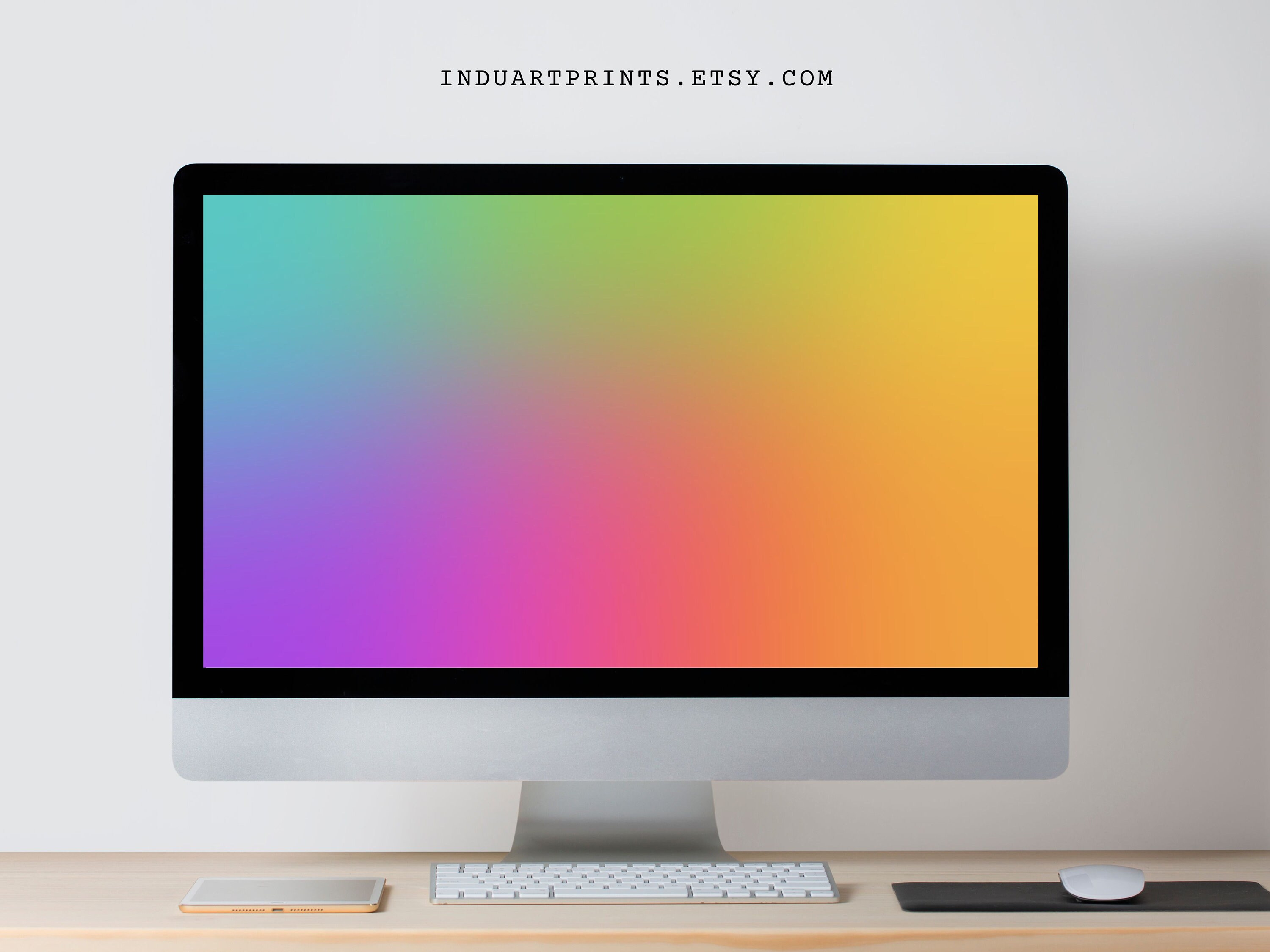 Rainbow Gradient Desktop Wallpaper, Colorful Backgrounds, Mac Windows ...