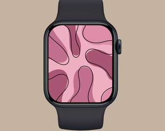 Abstract Pink Apple Watch Wallpaper, Colorful Smartwatch