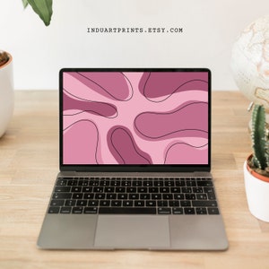 Abstract Pink Wallpaper Bundle, Set of 5, Aesthetic Backgrounds, Modern