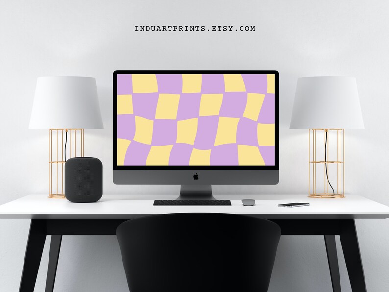 Checkered Desktop Wallpaper, Geometric Pattern Background, Abstract ...
