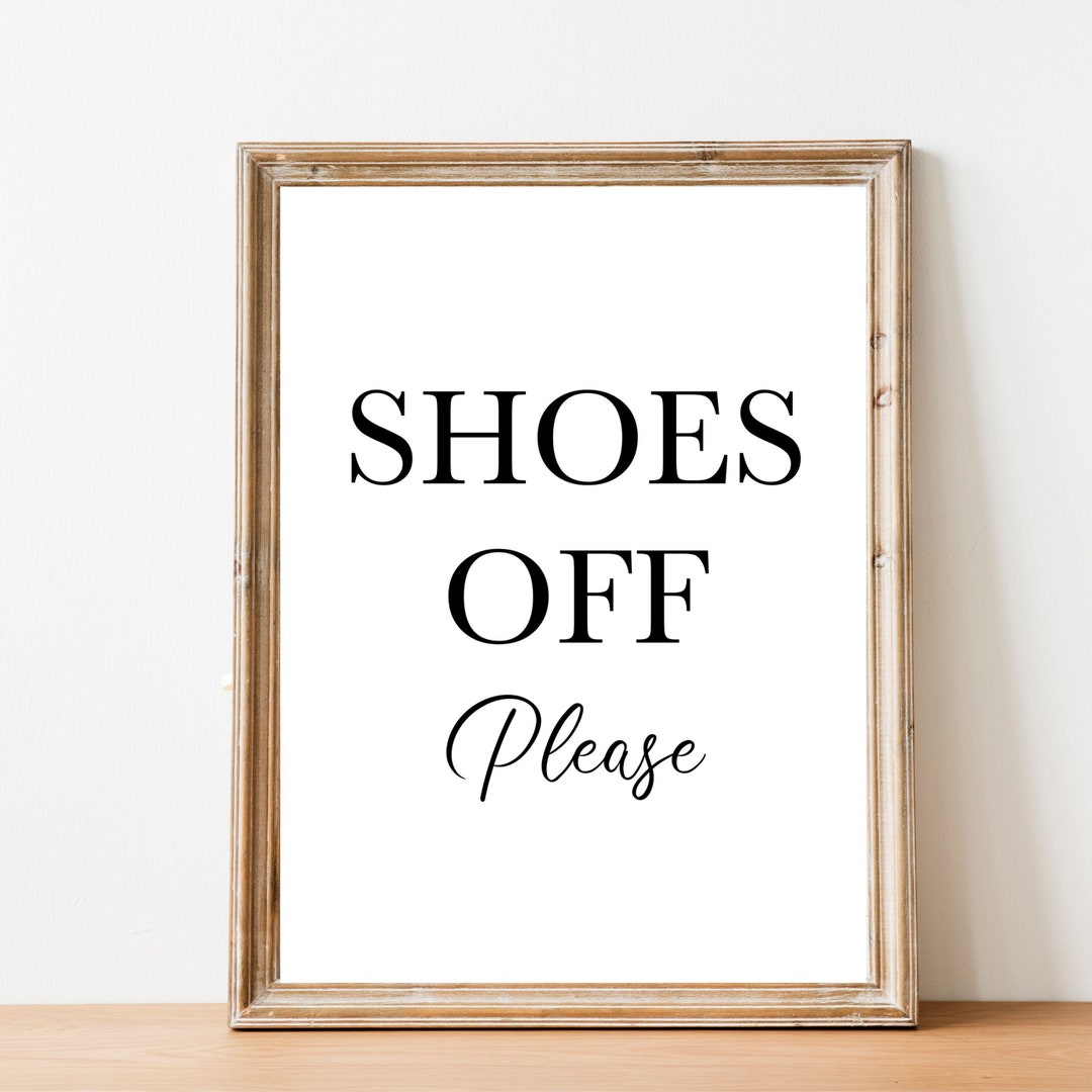 Shoes off Please Printable Remove Shoes Print Home Decor - Etsy