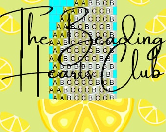 Lemon Wedge / Citrus Slice Miyuki Delica Seed Bead Digital Download Pattern- Brick Stitch Technique