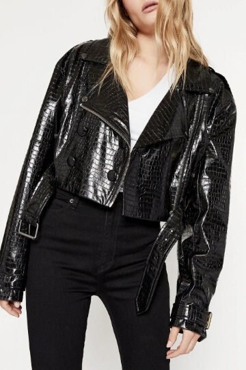 Faux Crocodile Coat - Etsy