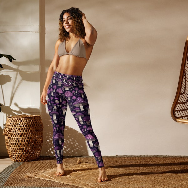 Purple Mushroom Leggings - For Cece's or Zelda's Approval at Burning Man