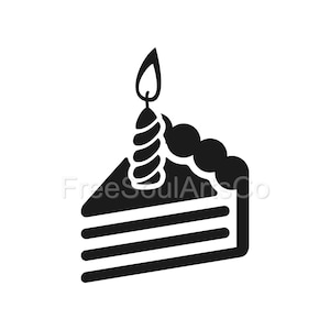 Torta Svg. Torta di compleanno Fetta Svg. Festa di buon compleanno Torta Svg. Panetteria. Silhouette della torta. Clipart per torte. Taglia file. svg png jpg dxf