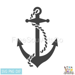 Puede incluir: Un ancla negra con una cuerda envuelta alrededor. El ancla es un símbolo náutico de esperanza y estabilidad.