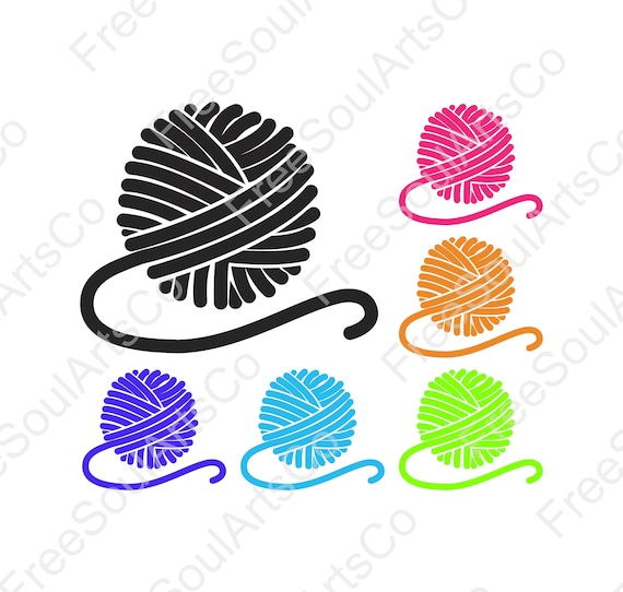 Yarn Svg. Yarn Ball Svg. Knitting Yarn Ball Svg. Knitting Svg. Etsy