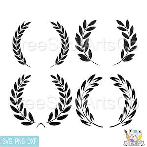 Kranz SVG. Lorbeerkranz SVG Bundle. Blumenkranz SVG. Kranz Monogramm SVG. Kreis Rahmen. Cut Dateien für Cricut Silhouette. svg png dxf