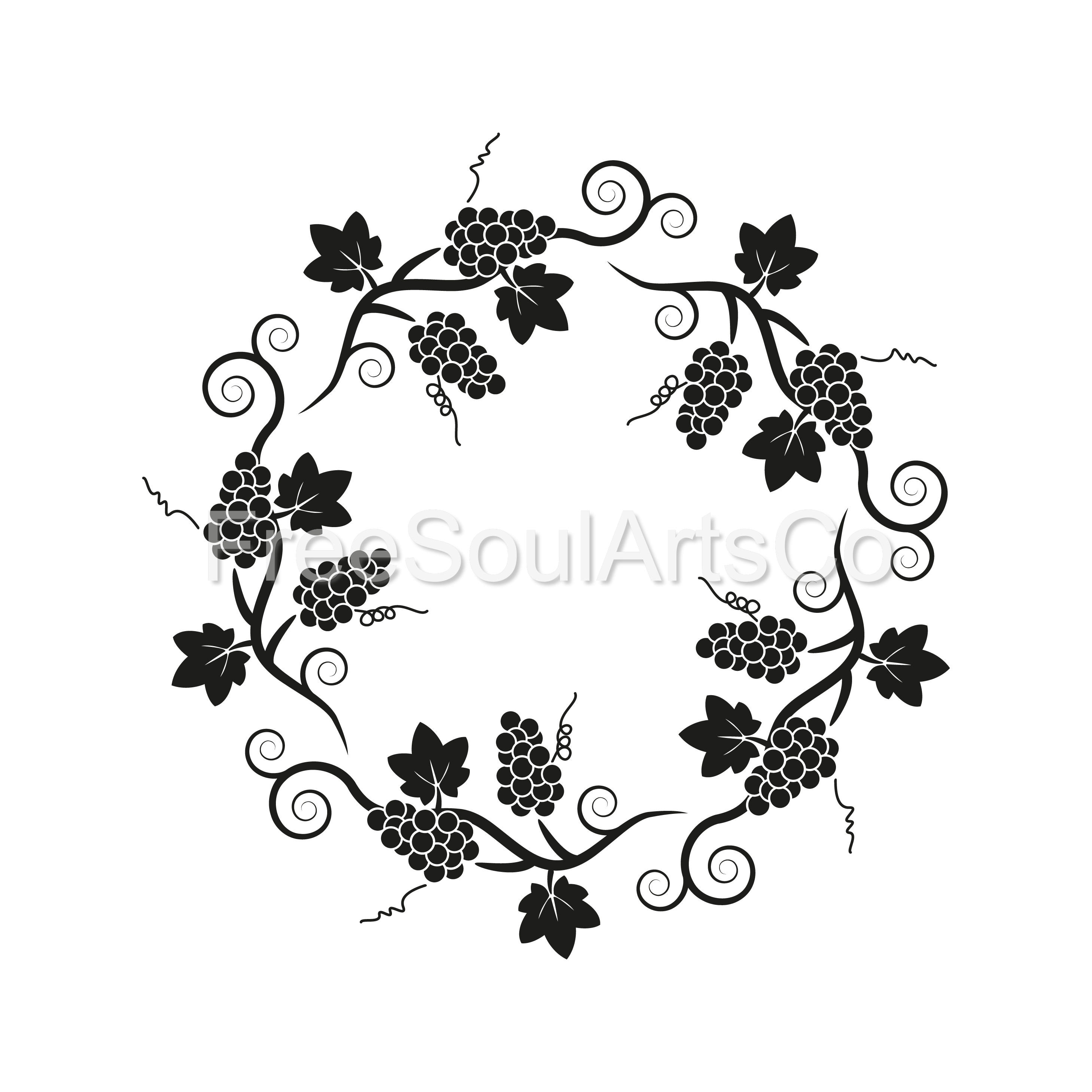 Grapes Svg. Grape Vine Pattern Svg. Grape Vine Ornament Svg. - Etsy
