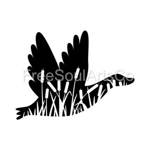 Duck Svg, Flight Svg, Marsh Herb Svg, Bird Svg, Arquivo de corte para Cricut, Wild Duck Svg, Vida selvagem, Duck Png, Spike Flowers Svg, Reed Grass Svg