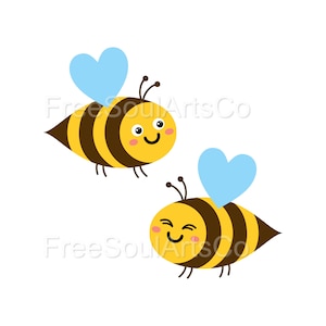 Bee Svg. Honeybee Svg. Lindo Baby Bee Svg. Bumble Bee Svg. Bee Png Clipart. Archivos de corte para Cricut, Silhouette. SVG PNG DXF