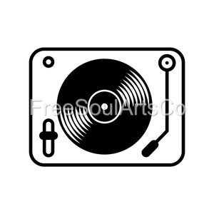 Schallplatten Plattenspieler Svg. Schallplattenspieler Svg. Retro Musik Plattenspieler Clipart. Plattenspieler Cricut Silhouette Schnittdatei. Jpg