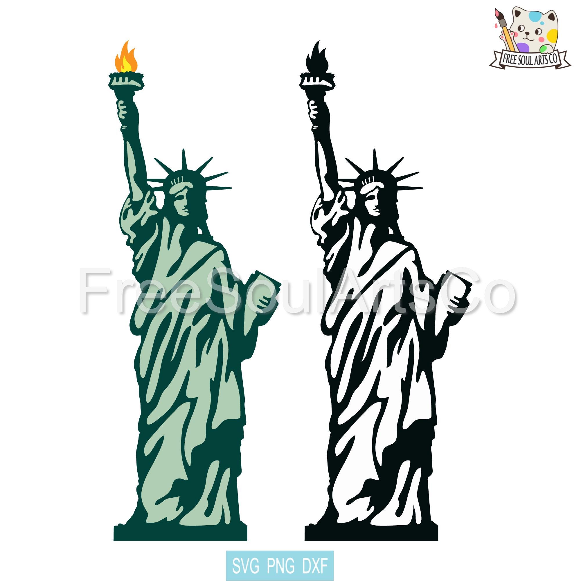 Estatua de la libertad svg - Etsy México, image size:2001x2001