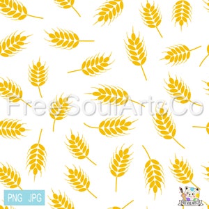 Trigo png jpg. Espigas de trigo. Patrón sin costuras de fondo de trigo amarillo. Cosecha de otoño. Grano. Trigo png jpg imágenes prediseñadas. Impresión digital png jpg