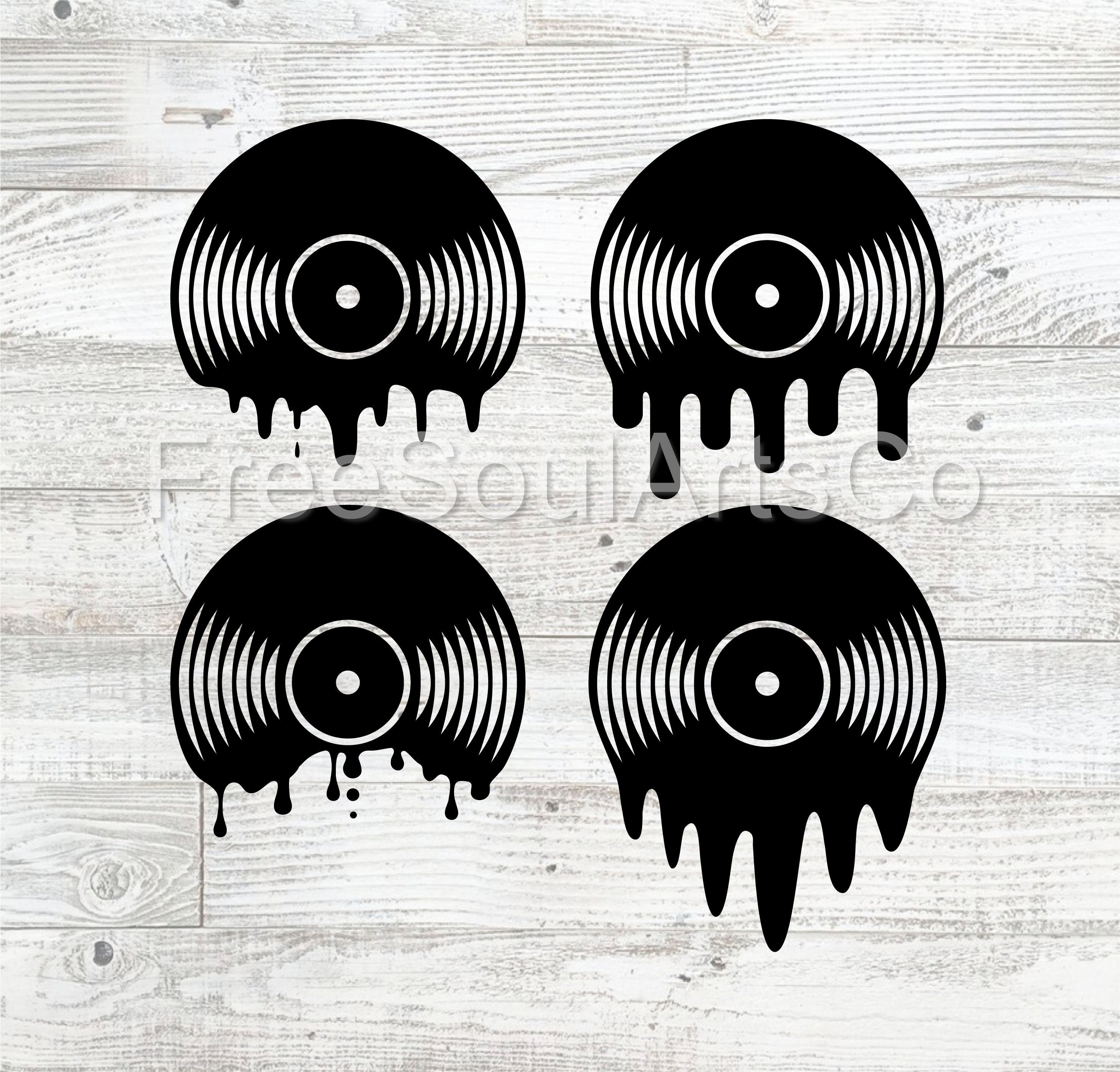 Vinyl Record Svg. Vinyl Record Bundle Svg. Melting Vinyl Etsy