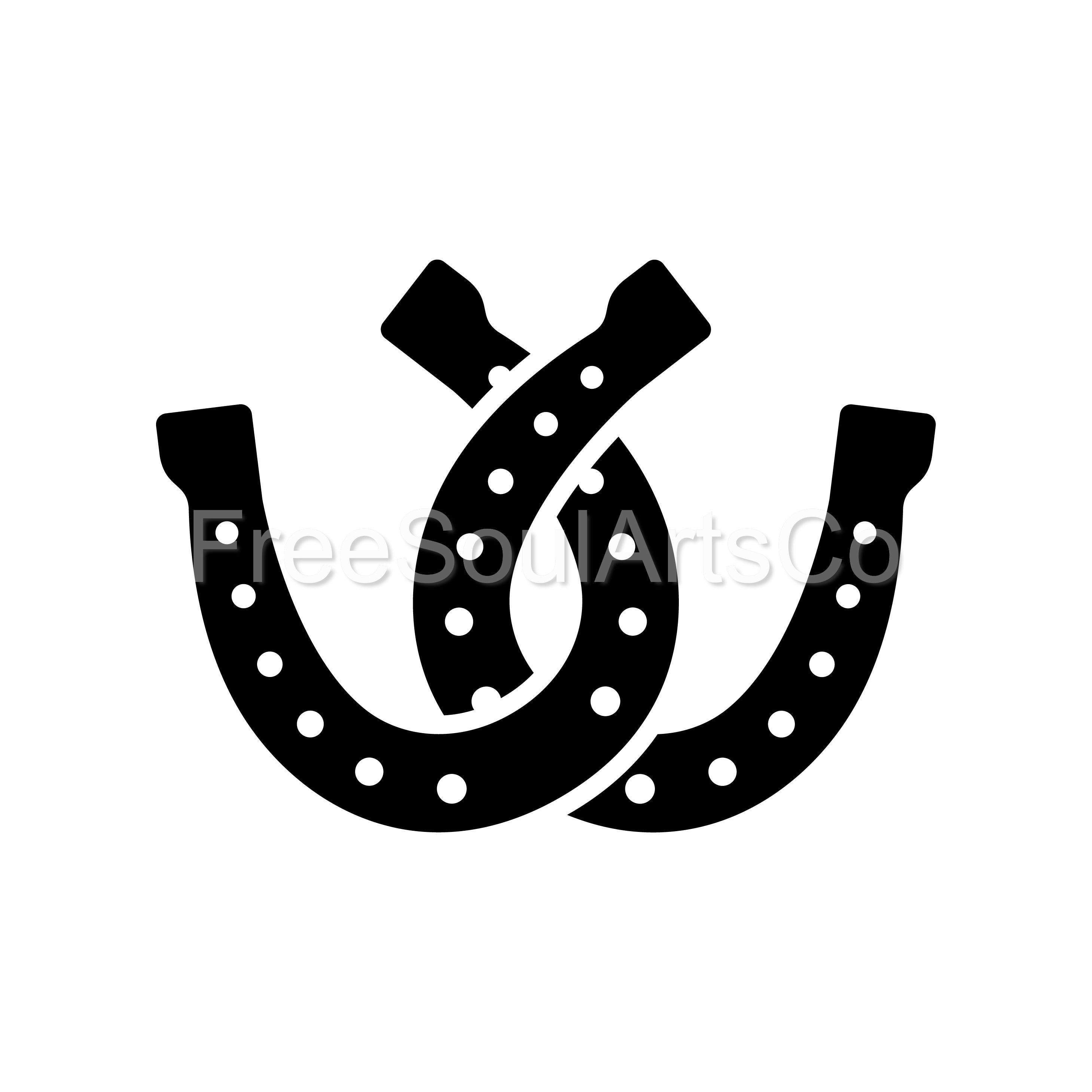 Horseshoe Svg. Two Connected Horseshoes Svg. Lucky Horseshoe Etsy