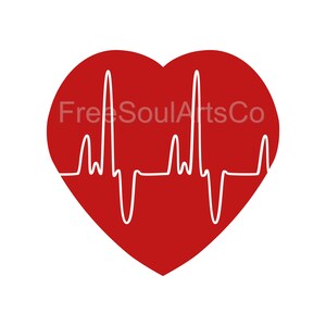 Heartbeat Svg. EKG Svg. Lifeline, Nursing, Doctor, Heartbeat Line, Healthcare, Svg. Cut file for Cricut, Silhouette. svg dxf jpg png