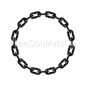 Chain Svg. Metal chain Svg. Metal chain circle frame Svg. Metal chain link Svg. Cricut, Silhouette, cut file, shirt, svg dxf png jpg
