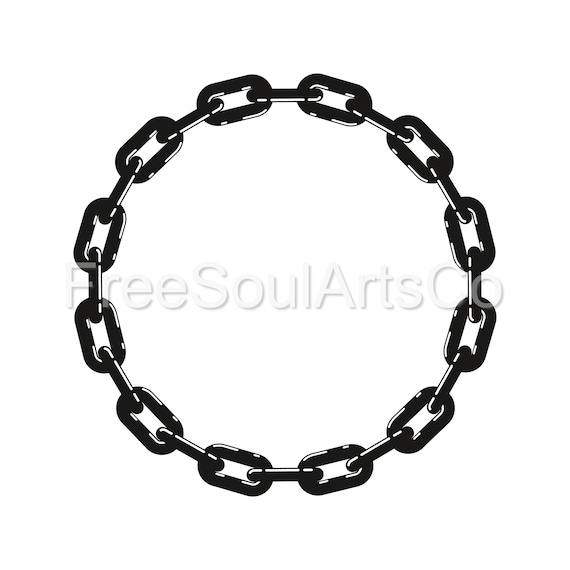 Chain Svg. Metal Chain Svg. Metal Chain Circle Frame Svg. Metal