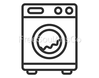 Lavadora Svg. Lavadora Svg. Lavandería Svg. Lavadora clipart. Cortar archivos para Cricut, Silhouette. svg png dxf jpg