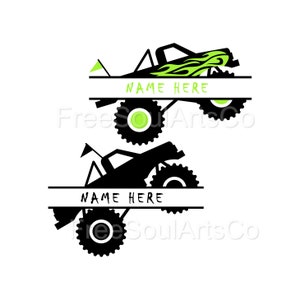 Monster Truck Svg. Truck Svg. Boy Truck Svg. Racing Car svg. Monster Fire Truck Name Split Svg. Monster Truck Clipart. Cut files. svg png