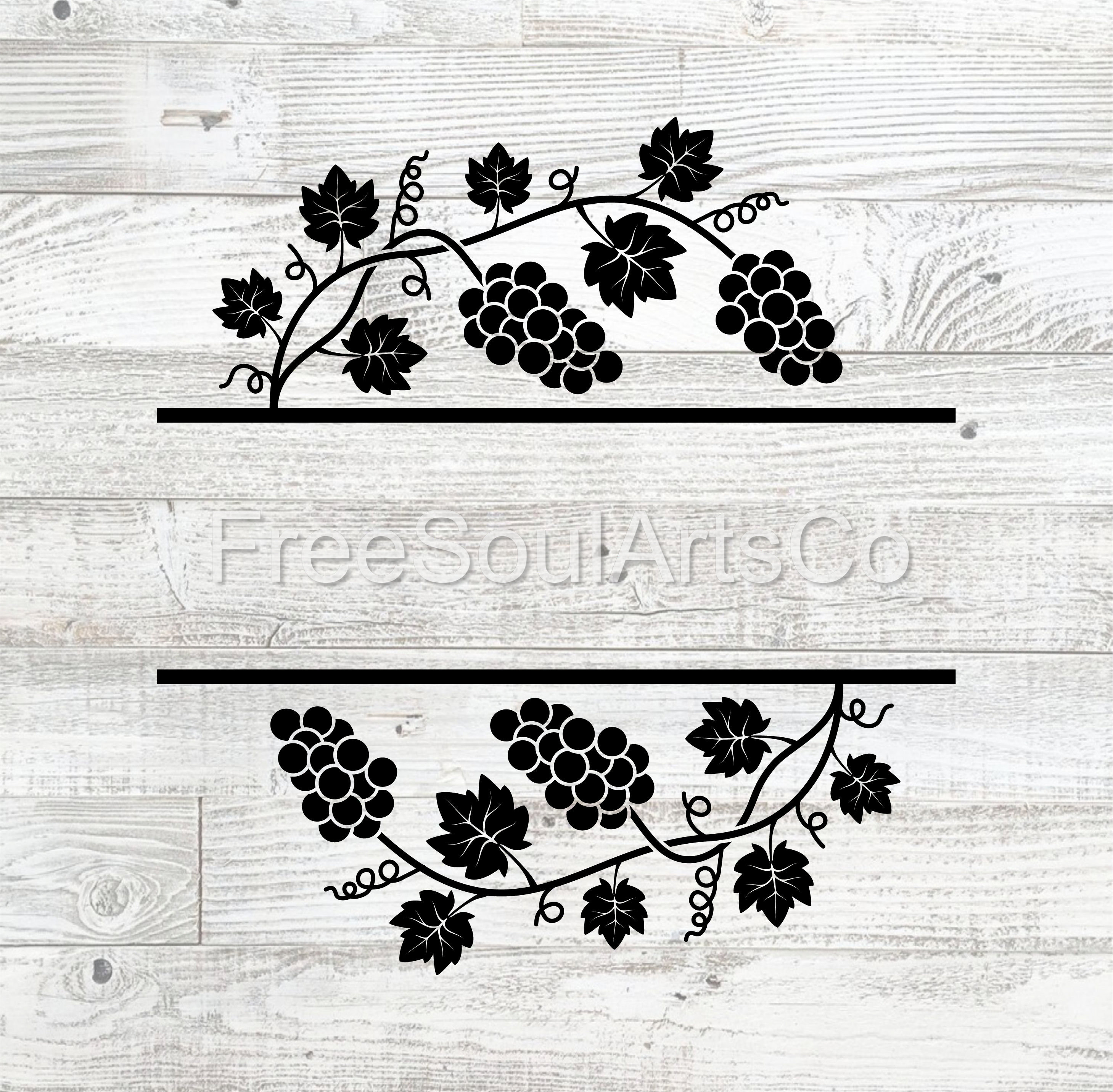 Grapes Svg. Grapes Name Split Svg. Grape Vine Svg. Grapes - Etsy