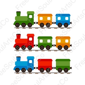 Pacote Svg de trem fofo. Trem de brinquedo Svg. Trem SVG. Brinquedo ferroviário Svg. Clipart de trem. Arquivo de corte para Cricut e Silhouette. svg png dxf