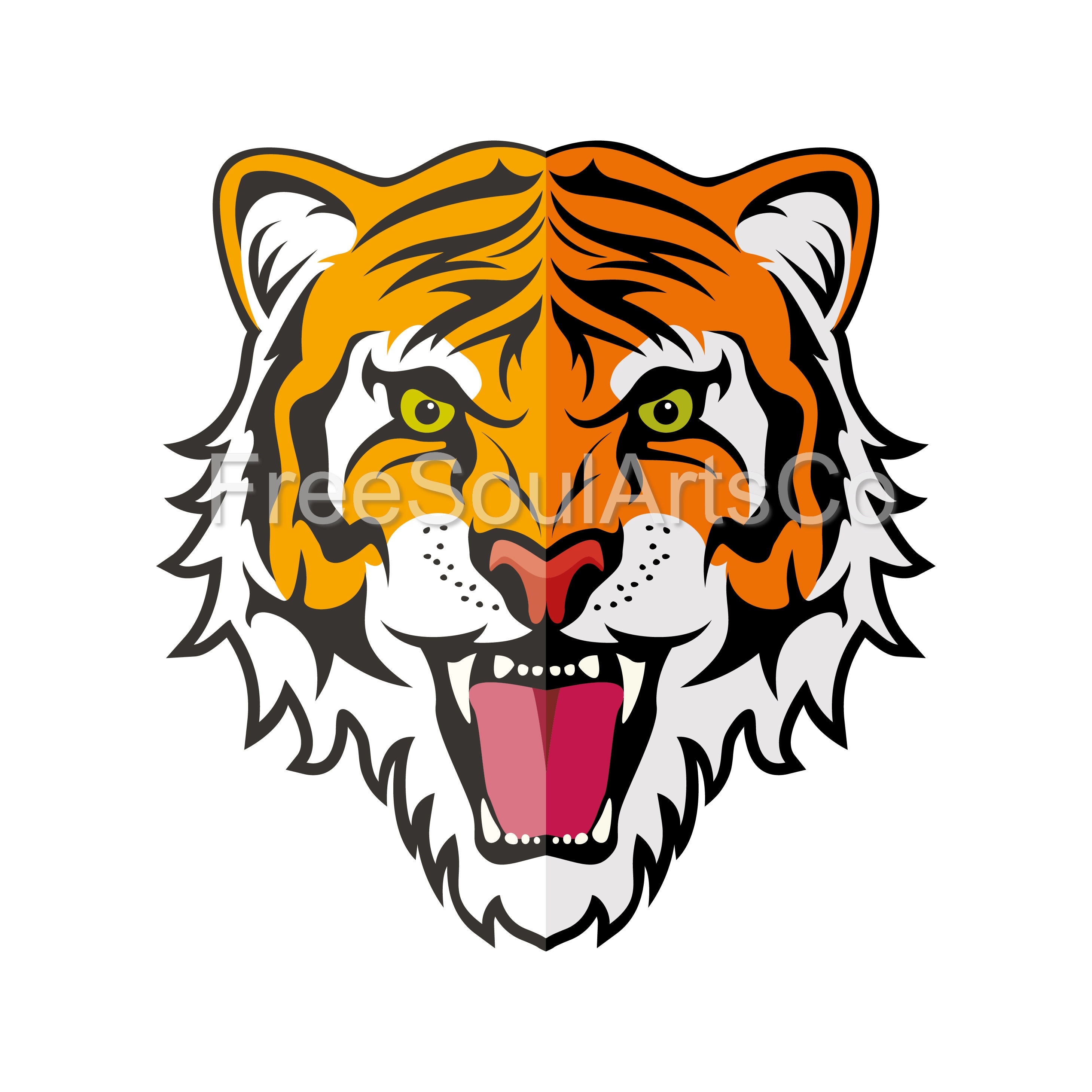 tiger face clipart