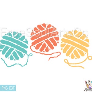 Yarn Svg. Yarn Ball Svg. Knitting Yarn Ball Svg. Knitting Svg. Crochet svg. Wool Yarn clipart. Cut file for Cricut, Silhouette. svg png dxf