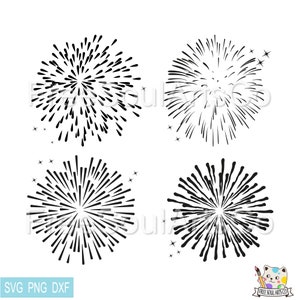 Fireworks Svg. Fireworks Svg Bundle. Christmas, New Year Fireworks Svg. Cut file for Cricut, Silhouette. Fireworks Clipart. svg png dxf