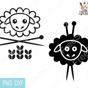 Schafe SVG. Wolle Garn SVG. Strick-Svg. Gehäkelt svg. Schafwolle Garn Ball Stricken Crochet Clipart. Schnittdatei für Cricut, Silhouette. svg