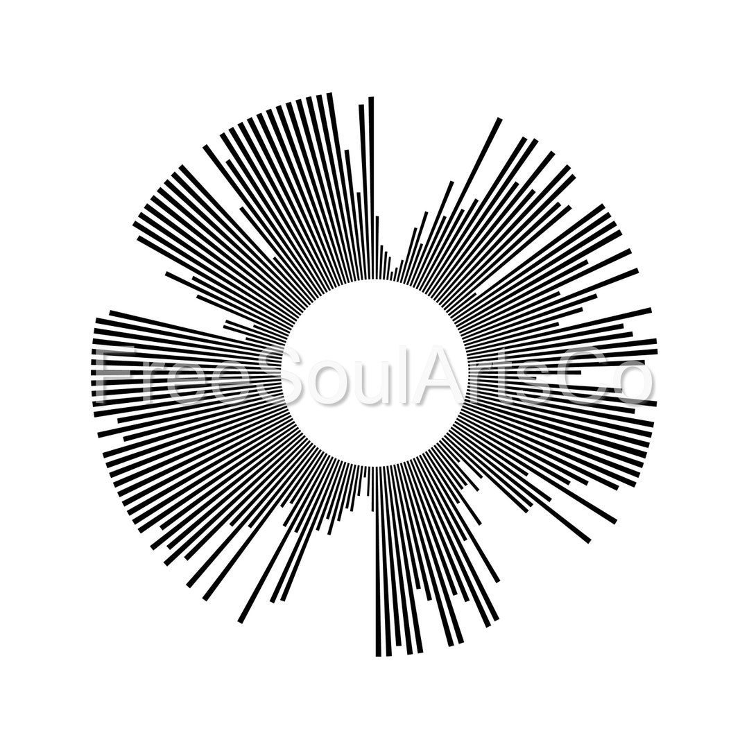 Sound Wave Circle Svg. Music Svg. Voice Wave Svg. Radial