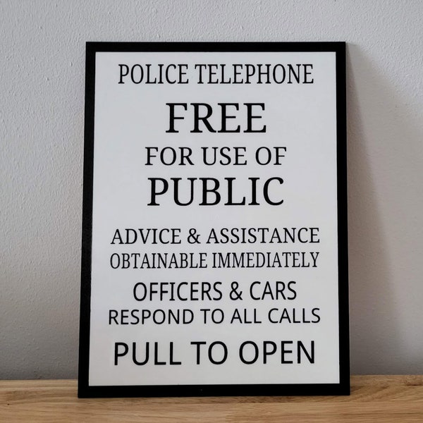 TARDIS Police Box Sign