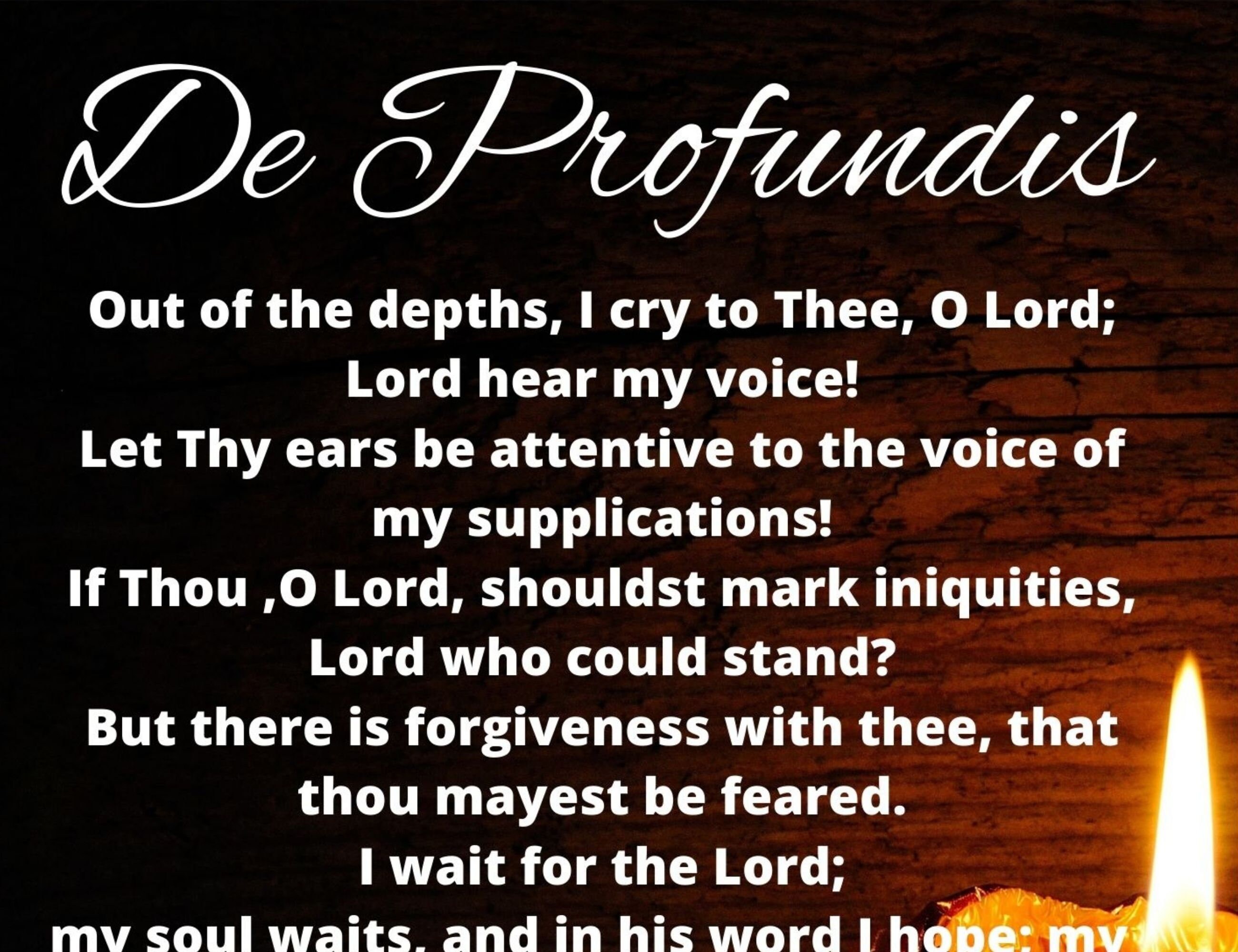 De Profundis, Psalm 129, Purgatory Prayer - Etsy