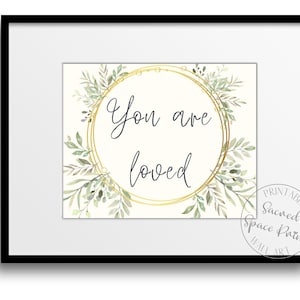 You Are Loved, Wall Art, Home Decor, Nursery Art, Nursery Decor, Kids Room Decor, Wall Hanging, Wall Decor