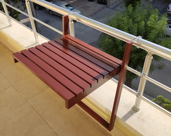 Foldable Solid Wood Balcony Table: Portable Patio Desk