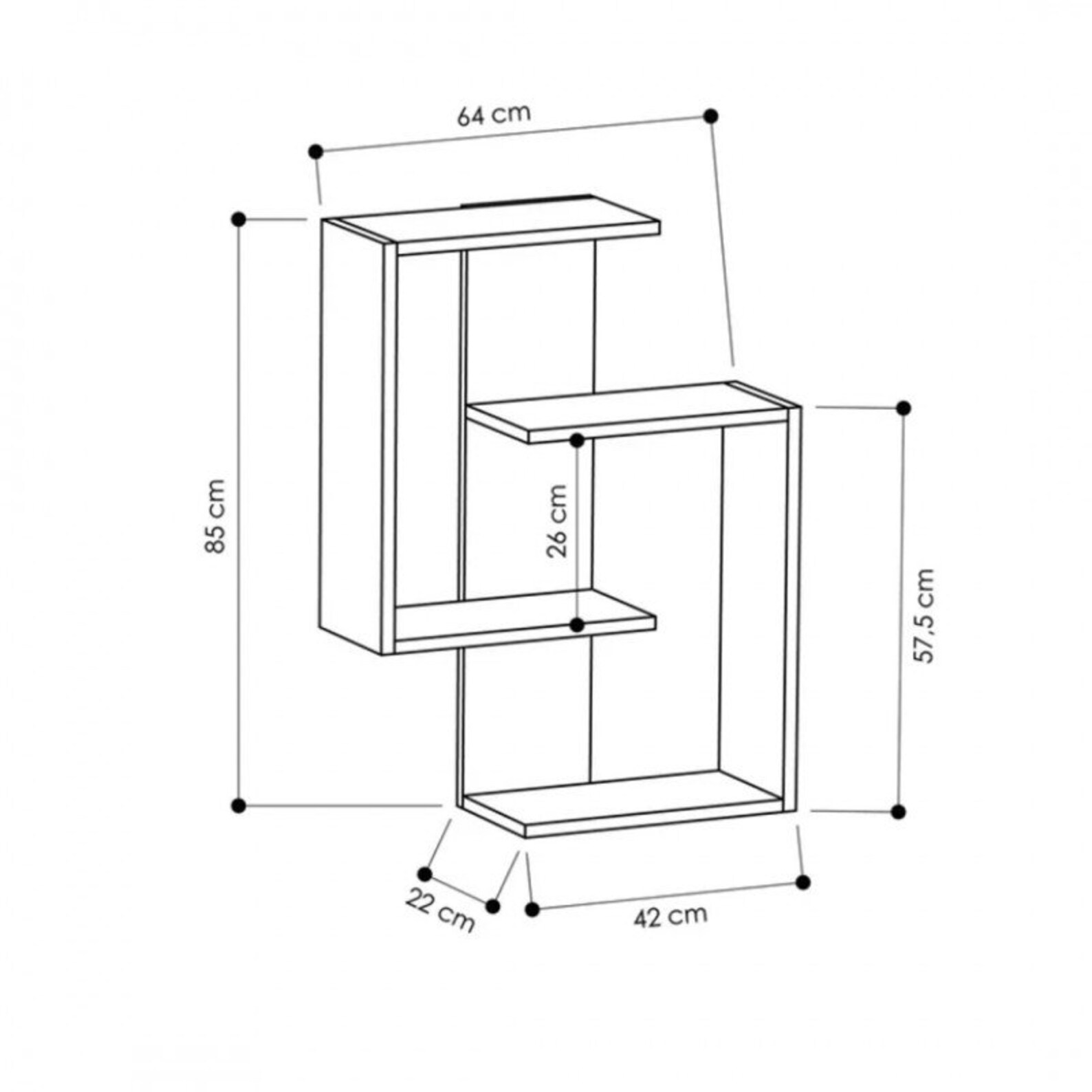 Modern Wall Mounted Rack Wooden Decorative Shelf Solid Wood Small ...